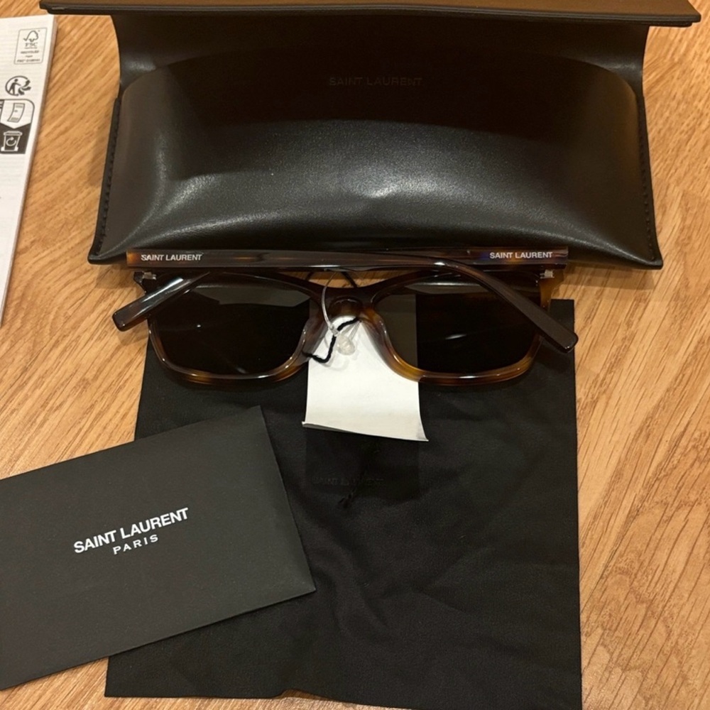 Authentic Saint Laurent Black Sunglasses Case NWT - Picture 2 of 2